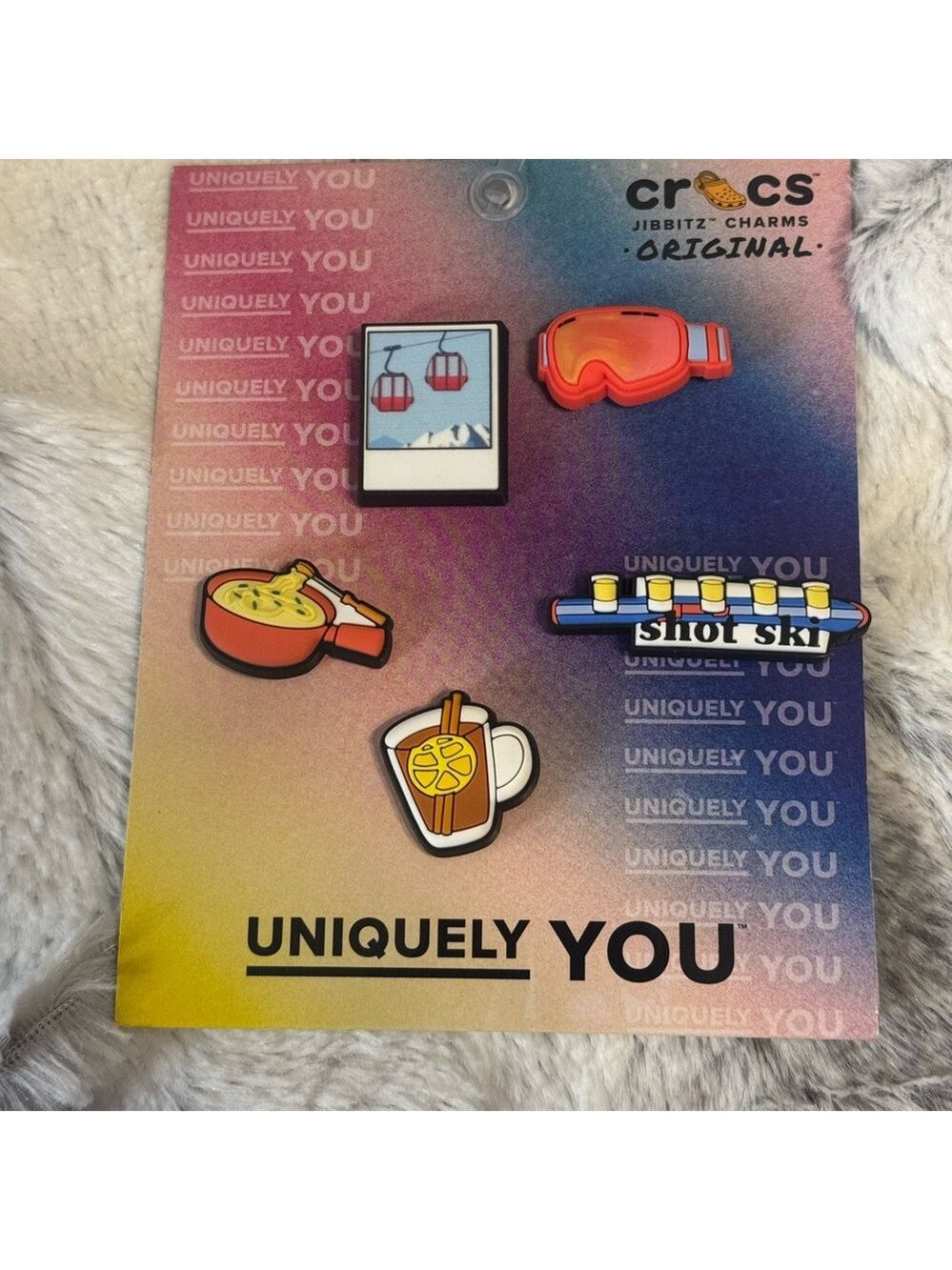 Crocs - Crocs Jibbitz Charms - Ski Theme - 5 NEW Charms - Authentic Crocs Item